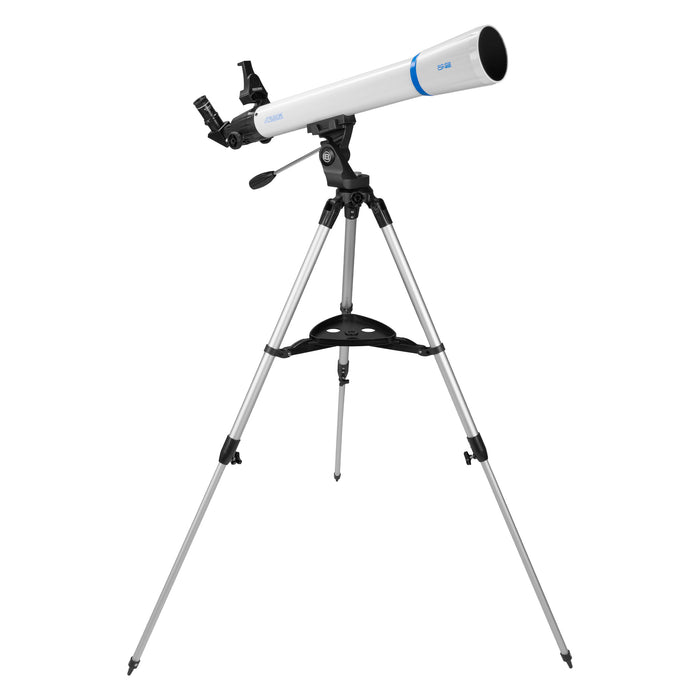 Explorez un télescope de réfracteur StarApp - 50 mm avec un support Panhandle et une application d'astronomie