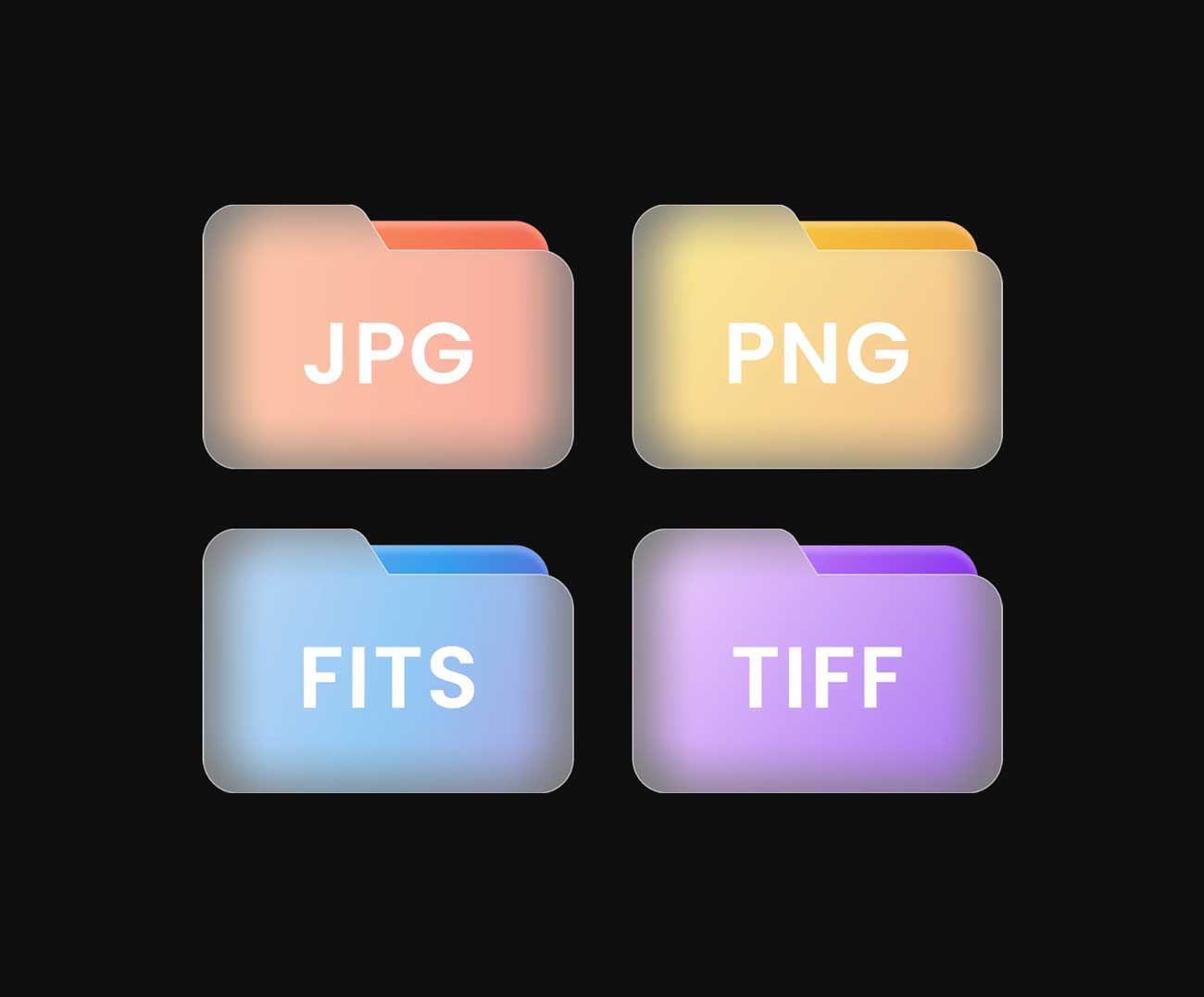 Supports Outputs in 4 Image Formats: JPG, PNG, FITS, and TIFF