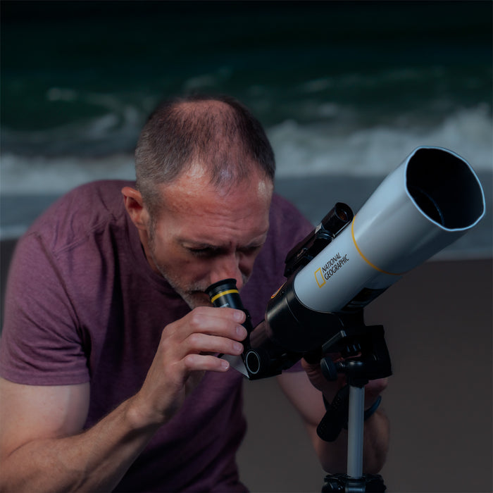 National Geographic RT70400 - Telescopio reflector de 70 mm con soporte de mendigo