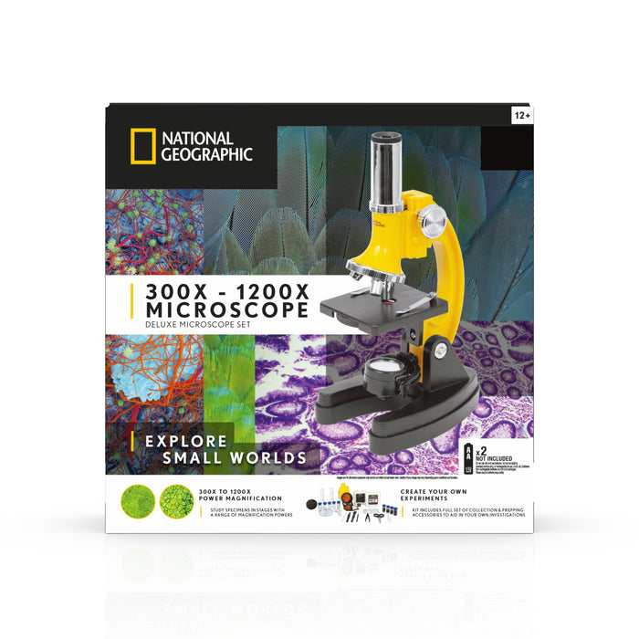 National Geographic 300X-1200X Microscopio con estuche duro