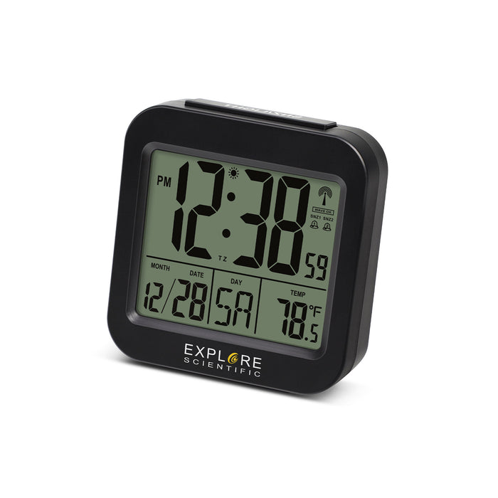 Explore Scientific Travel Alarm with radio-controlled Clock and Indoor