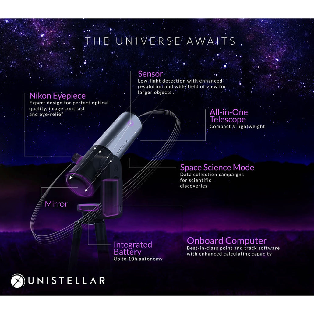 Unistellar eVscope 2 Digital Telescope and Backpack - Smart 
