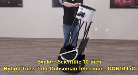探索科学10英寸混合动力桁架管Dobsonian望远镜-DOB1045C